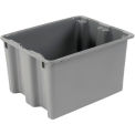 LEWISBins Polyethylene Container, 21&quot;L x 17&quot;W x 12&quot;H, Gray - Pkg Qty 5