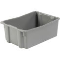 LEWISBins Polyethylene Container 26&quot;L x 18-3/4&quot;W x 10&quot;H, Gray - Pkg Qty 5