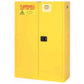 Flammable Cabinet, 90 Gallon, Manual Close Double Door, 43"W x 34"D x 65"H