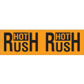 3" x 10" Hot Rush Pallet Corner Labels, Fluorescent Orange, 500 Per Roll