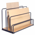 Global Industrial Adjustable Floor Sheet Rack, Steel w/Plywood Deck, 48&quot;L x 24&quot;W x 36&quot;H