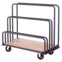 Adjustable Mobile Sheet Rack, Steel w/Plywood Deck, 60&quot;L x 30&quot;W x 36&quot;H