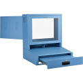 LCD Counter Top Security Computer Cabinet, Blue, 24-1/2&quot;W x 22-1/2&quot;D x 29-1/2&quot;H