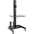 Global Industrial Orbit Mobile Computer Cart with VESA Mount, Black