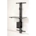 Global Industrial 72"H Wall Mount Unit with VESA Mount, Black