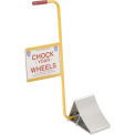 VESTIL Aluminum Chock - 7x10x8&quot; - With Handle and Sign