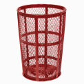 Witt Industries EXP-52P-RD 48 Gallon Outdoor Metal Trash Container Red