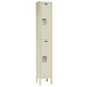 Hallowell U1228-2PT Premium Locker Double Tier 12x12x36 2 Door Ready To Assemble Parchment