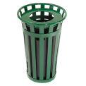 24 Gallon Outdoor Metal Waste Receptacle, Green