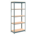 Boltless Heavy Duty Shelving 36&quot;W x 18&quot;D x 72&quot;H, 5 Shelves, Wood Deck