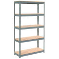 Boltless Extra Heavy Duty Shelving 48&quot;W x 24&quot;D x 72&quot;H, 5 Shelves, Wood Deck