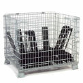 Folding Wire Container, 2000 Lb Capacity, 48x40x36-1/2