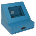 LCD Console Counter Top Security Computer Cabinet, Blue, 24-1/2"W x 22-1/2"D x 22-1/8"H