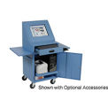 LCD Mobile Console Computer Cabinet, Blue, 24-1/2"W x 22-1/2"D x 55-1/2"H