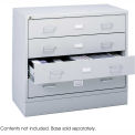 Safco 4935LG Multimedia Stackable Storage Cabinet, Light Gray