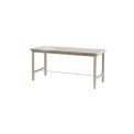 48&quot;W x 30&quot;D Adjustable Height Workbench, 1-1/2&quot; Thick Stainless Steel Square Edge, Tan