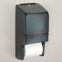 Twin-Roll Plastic Toilet Tissue Dispenser - 6x6x13-1/4&quot; - Smoke