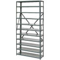 Open Style Steel Shelf With 11 Shelves, 36&quot;Wx12&quot;Dx73&quot;H