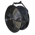 J&D 36&quot; Black Poly Drum Fan With Bracket 1/2 HP 14300 CFM