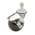 Ball Series Chair Casters with Plastic Wheels, 7/16&quot;W x 7/8&quot;H Stem, 5/Pk