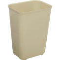 Rubbermaid Fire Resistant Plastic Wastebasket, 10 Gallon, Beige