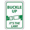 NMC TM135H Aluminum Sign,  Buckle Up Its The Law, .063&quot; Thick