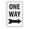 NMC TM23/H Aluminum Sign,  One Way Right Arrow, .063" Thick