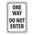 NMC TM73J Reflective Aluminum Sign, One Way Do Not Enter , .080&quot; Thick