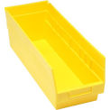QUANTUM Shelf Bins 6-5/8x17-7/8x6&quot; - Yellow - Pkg Qty 20