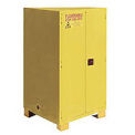 Flammable Cabinet With Legs, Manual Close Double Door 60 Gal, 34&quot;W x 34&quot;D x 69&quot;H
