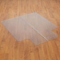 Chair Mat for Hard Floor, 45&quot;W x 53&quot;L with 25&quot; x 12&quot; Lip, Straight Edge