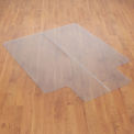 Chair Mat for Hard Floor, 46&quot;W x 60&quot;L with 25&quot; x 12&quot; Lip, Straight Edge