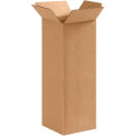 4&quot; x 4&quot; x 10&quot; Tall Cardboard Corrugated Boxes - Pkg Qty 25