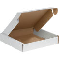 14"x14"x2" Corrugated Tab Lock Literature Mailers, White - Pkg Qty 50