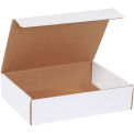 12-1/8&quot; x 9-1/4&quot; x 3&quot; Corrugated Literature Mailers, ECT-32, White - Pkg Qty 50