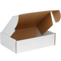 12"x12"x4" Corrugated Tab Lock Literature Mailers, White - Pkg Qty 50