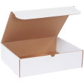 14-1/4&quot;x11-1/4&quot;x4&quot; Corrugated Literature Mailer, White - Pkg Qty 50