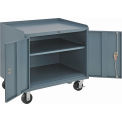 Global Industrial Mobile Cabinet Bench, 36&quot; X 26&quot;, Gray