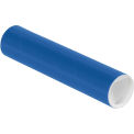 Mailing Tube With Cap, 9&quot;L x 2&quot; Dia., Blue