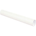 Mailing Tube With Cap, 9&quot;L x 3&quot; Dia., White