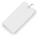 Pre-Wired Colored Shipping Tags - 2-3/4&quot;Wx1-3/8&quot;L - Case of 1000 - White