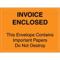 4-1/2&quot;x6&quot; Orange Invoice Enclosed, Full Face, 1000 Pack