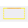 5-1/2&quot;x10&quot; Hazardous Waste, Yellow Border, 1000 Pack