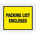 7&quot;x5-1/2&quot; Yellow Packing List Enclosed, Full Face, 1000 Pack