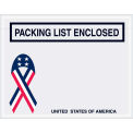 7&quot;x5-1/2&quot; USA w/ Ribbon Packing List Enclosed, Panel Face, 1000 Pack
