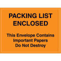 4-1/2&quot;x6&quot; Packing List Enclosed, Full Face, 1000 Pack