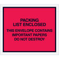 4-1/2&quot;x6&quot; Red Packing List Enclosed, Full Face, Important Papers Enclosed, 1000 Pack