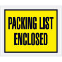 4-1/2&quot;x5-1/2&quot; Yellow Packing List Enclosed, Full Face, 1000 Pack