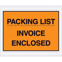 4-1/2&quot;x5-1/2&quot; Orange Packing List/Invoice Enclosed, Full Face, 1000 Pack