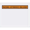 4-1/2&quot;x5-1/2&quot; Orange Packing List/Invoice Enclosed, Panel Face, 1000 Pack